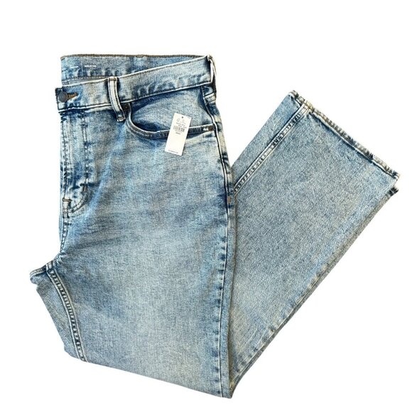 Old Navy Boot Cut Jeans Mens 38X30 Light Wash Mid Rise Stretch NWT - Picture 1 of 6